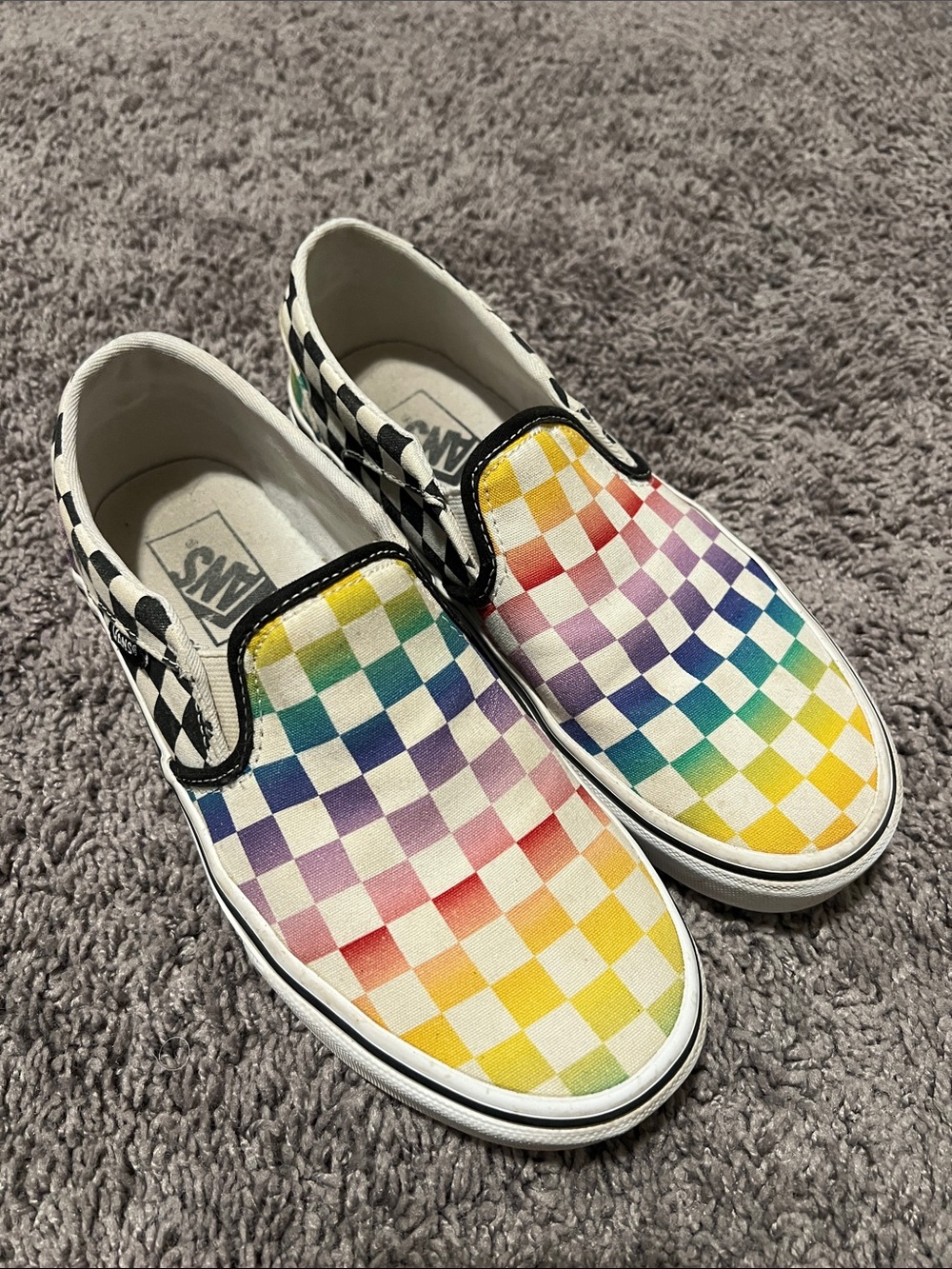 Vans Kids Rainbow Checkerboard Slip-On - Multicolor